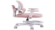 Кресло детское с подставкой для ног BRABIX KIDS "MG-220", сетка/ткань TW, розовое, 533314