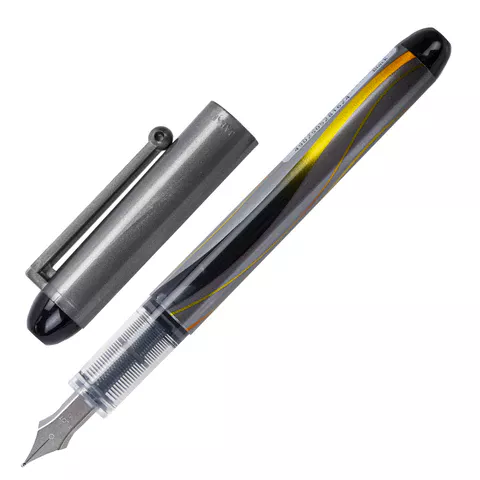 Ручка перьевая PILOT V-Pen, ЧЕРНАЯ, корпус серый, линия письма 0,58 мм, SVP-4M B
