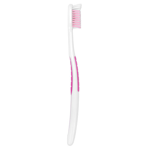 Зубная щетка жесткая CLASSIC WHITENING, безопасное отбеливание, КОМПЛЕКТ 8 шт., LAIMA DENT, 609315
