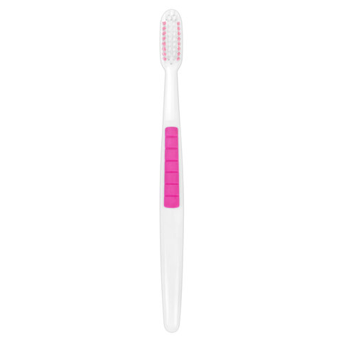 Зубная щетка жесткая CLASSIC WHITENING, безопасное отбеливание, КОМПЛЕКТ 8 шт., LAIMA DENT, 609315