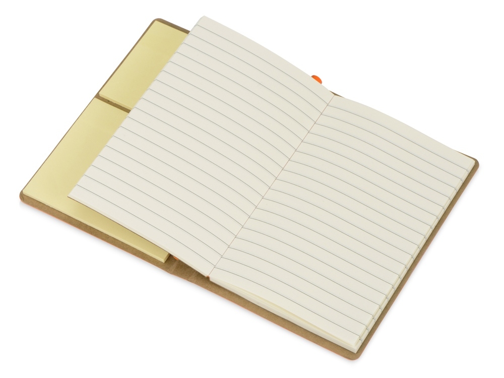 Набор стикеров «Write and stick» с ручкой и блокнотом, оранжевый, искусственная кожа, переработанный картон, пластик, бумага - 2