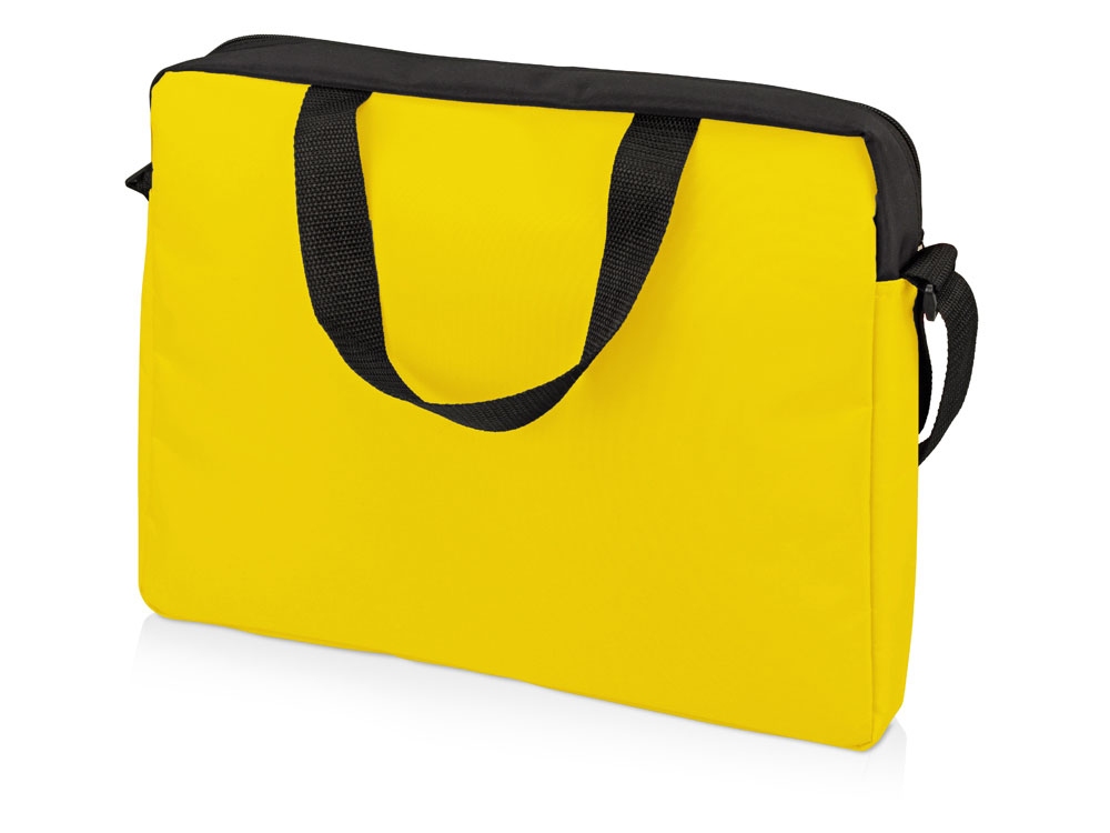 Конференц сумка для документов «Congress», желтый/черный, полиэстер, микрофибра - 1