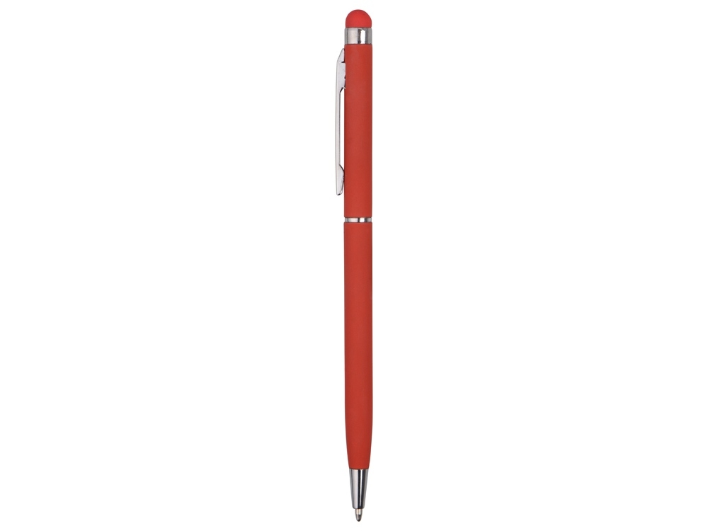 Ручка-стилус металлическая шариковая «Jucy Soft» soft-touch, красный, металл - 2