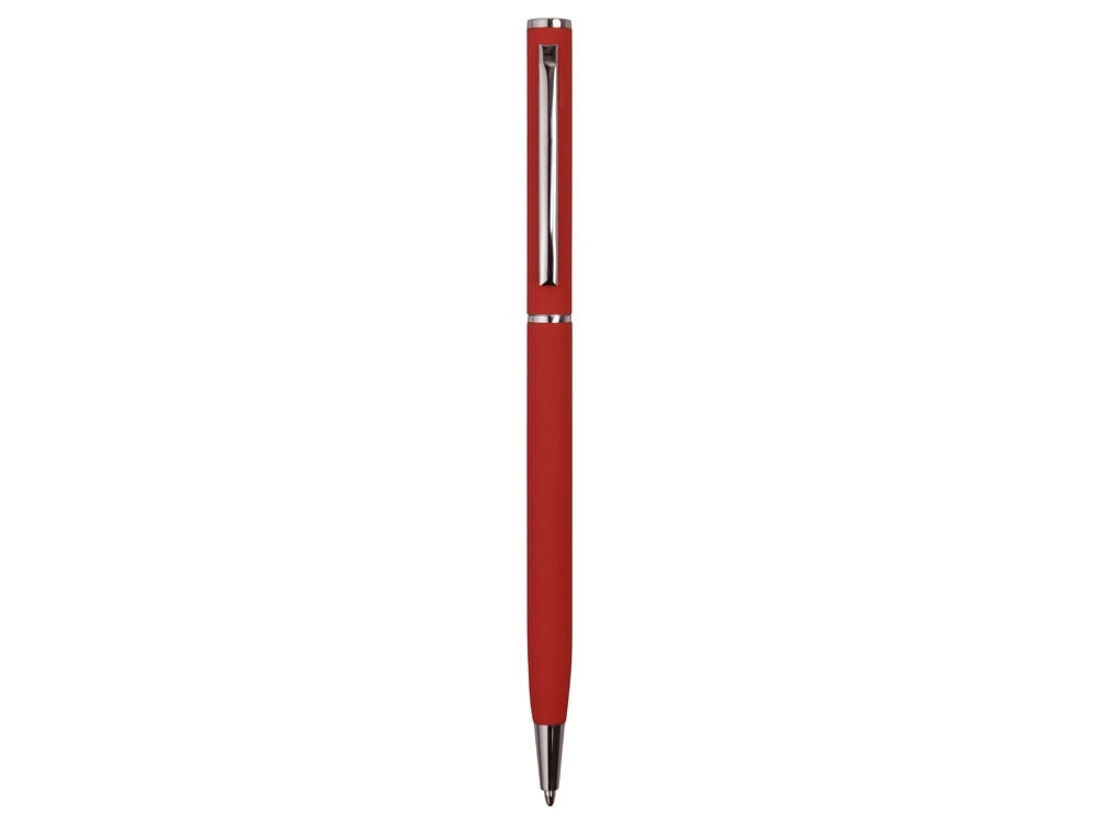 Ручка металлическая шариковая «Атриум софт-тач», красный/серебристый, металл - 1