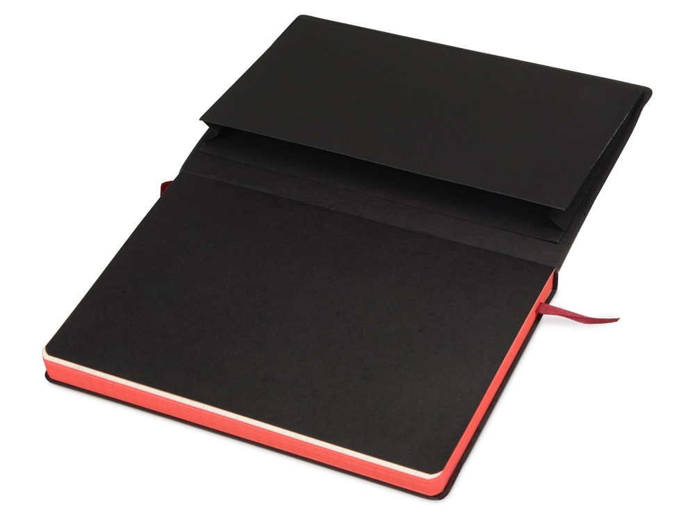 Подарочный набор «Megapolis Soft»: ежедневник А5 , ручка шариковая, ежедневник- черный/красный, ручка- черный, ежедневник- искусственная кожа, ручка- металл с покрытием silk-touch - 9
