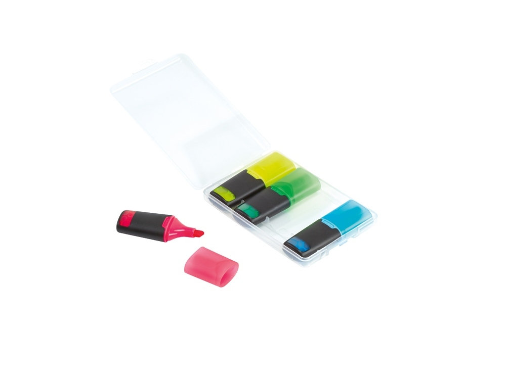 Набор текстовыделителей «Liqeo Highlighter Mini», черный/разноцветный, пластик - 2