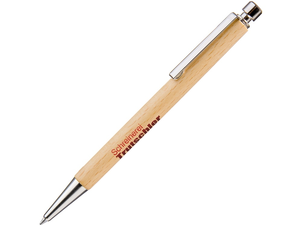 Ручка шариковая деревянная «Calibra S», светло-коричневый, дерево, металл - 1