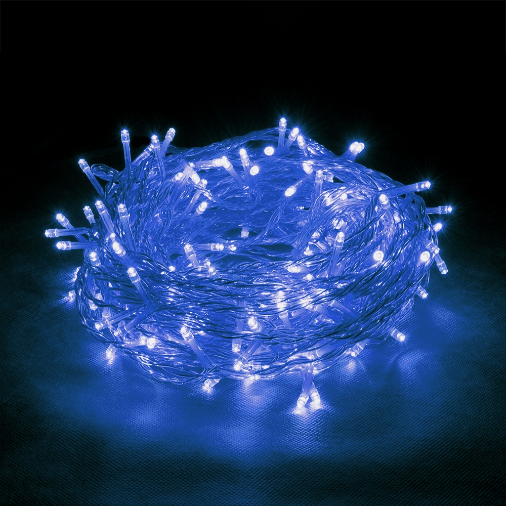 Электрогирлянда "Занавес" 192 синих LED 6 нитей, 1*4м - 2