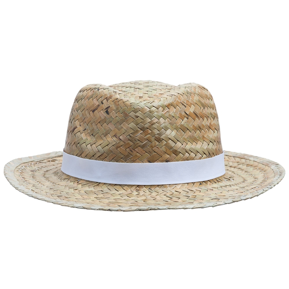 Шляпа Daydream, бежевая с белой лентой - 1