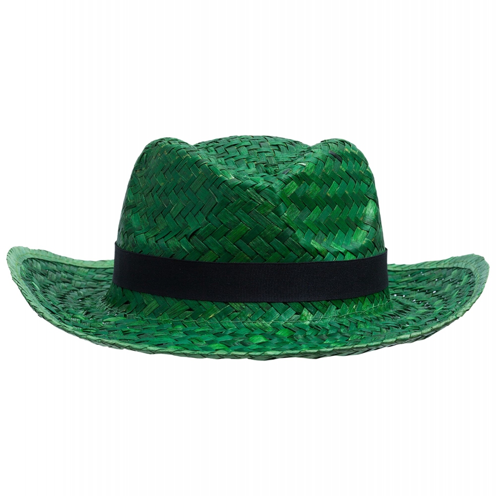 Шляпа Daydream, зеленая с черной лентой - 1