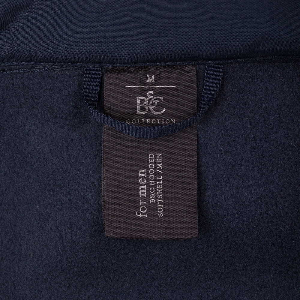 Куртка мужская Hooded Softshell темно-синяя - 12