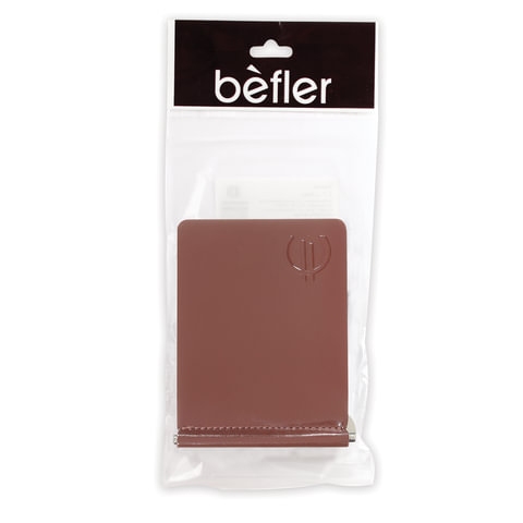 Зажим для купюр BEFLER "Classic", натуральная кожа, тиснение, 105х86 мм, коньяк, Z.7.-1 - 2