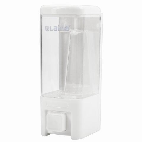 Дозатор для жидкого мыла LAIMA, НАЛИВНОЙ, 0,48 л, белый, ABS пластик, 605052 - 1