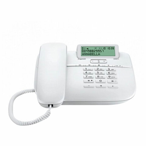 Телефон Gigaset DA611, память 100 номеров, АОН, спикерфон, световая индикация звонка, белый, S30350-S212S322 - 2
