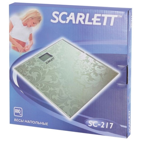 Весы напольные SCARLETT SC-217, электронные, вес до 180 кг, квадратные, стекло, розовые - 3