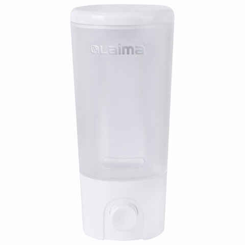 Дозатор для жидкого мыла LAIMA, НАЛИВНОЙ, 0,38 л, белый (матовый), ABS-пластик, 603922 - 1