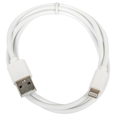 Кабель белый USB 2.0-Lightning, 1 м, SONNEN, медь, для передачи данных и зарядки iPhone/iPad, 513559 - 3