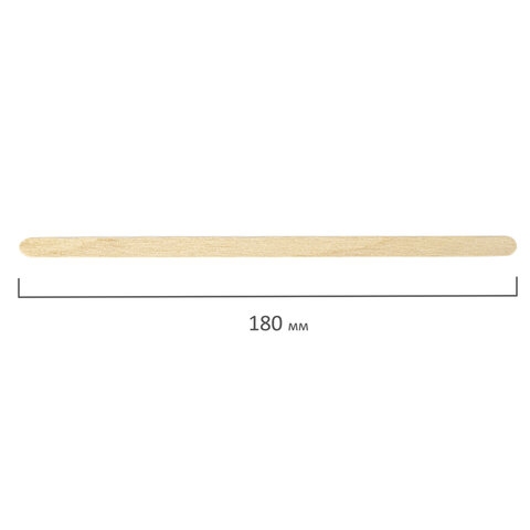 Размешиватель одноразовый деревянный в индивидуальной упаковке 180 мм, КОМПЛЕКТ 250 шт., БЕЛЫЙ АИСТ, 607579, 97 - 6