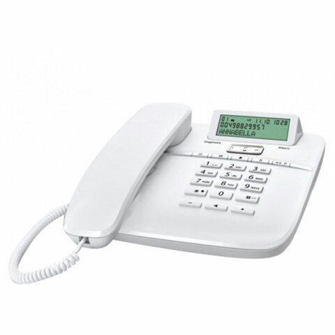 Телефон Gigaset DA611, память 100 номеров, АОН, спикерфон, световая индикация звонка, белый, S30350-S212S322 - 1