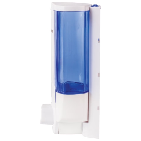 Дозатор для жидкого мыла LAIMA, НАЛИВНОЙ, 0,38 л., белый (тонированный), ABS-пластик, 603921 - 4