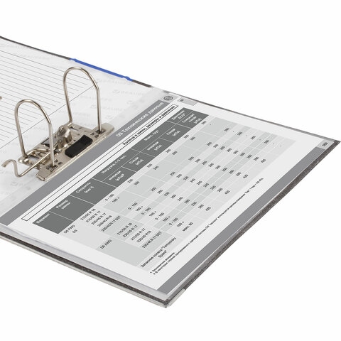 Папка-регистратор BRAUBERG, фактура стандарт, с мраморным покрытием, 75 мм, синий корешок, 220989 - 7