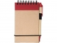 Блокнот А7 «Zuse» с ручкой, натуральный/красный - 1