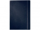 Классический деловой блокнот А4, синий, картон с покрытием из бумаги, имитирующей кожу - 1