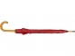 Зонт-трость «Радуга», красный, купол- полиэстер, стержень и ручка- дерево, спицы- металл - 5