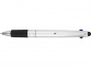 Ручка-стилус шариковая «Burnie», серебристый/черный, пластик - 6