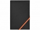 Блокнот А5 «Travers», черный/неоново-оранжевый - 2