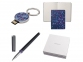 Подарочный набор Blossom: брелок с USB-флешкой на 16 Гб, блокнот A6, ручка-роллер, Cacharel, поликарбонат/PU-кожа/латунь - 1