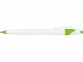 Ручка пластиковая шариковая «Флокс», белый/зеленое яблоко - 4
