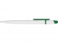 Ручка пластиковая шариковая «Этюд», белый/зеленый, пластик - 3