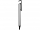 Ручка-подставка шариковая «Кипер Металл», серебристый/черный, металл/пластик - 3