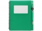 Блокнот «Контакт» с ручкой, зеленый, серебристый, бумага/полипропилен - 3