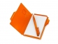 Записная книжка "Альманах" с ручкой, оранжевый, пластик - 1