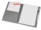 Блокнот «Контакт» с ручкой, серый, серебристый, бумага/полипропилен - 1