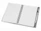 Блокнот «Контакт» с ручкой, серый, серебристый, бумага/полипропилен - 2
