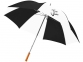Зонт-трость «Karl», черный/белый, полиэстер, металл, дерево - 2