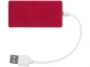 USB Hub на 4 порта «Brick», красный, АБС пластик - 1