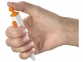 Ручка пластиковая шариковая «Clic Pen», белый/оранжевый, АБС пластик - 3