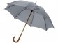 Зонт-трость «Jova», серый, полиэстер, дерево - 2