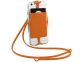 Картхолдер RFID со шнурком, оранжевый, силикон - 3
