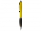 Ручка пластиковая шариковая «Nash», желтый/черный/серебристый, пластик АС - 1