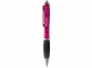 Ручка пластиковая шариковая «Nash», розовый/черный/серебристый, пластик АС - 3