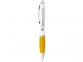 Ручка пластиковая шариковая «Nash», белый/желтый/серебристый, АБС пластик - 2