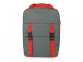 Рюкзак «Lock» с отделением для ноутбука, серый/красный, полиэстер - 3
