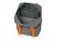 Рюкзак «Lock» с отделением для ноутбука, серый/оранжевый, полиэстер - 2