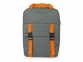 Рюкзак «Lock» с отделением для ноутбука, серый/оранжевый, полиэстер - 3