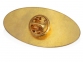 Значок металлический «Овал», золотистый, латунь - 2